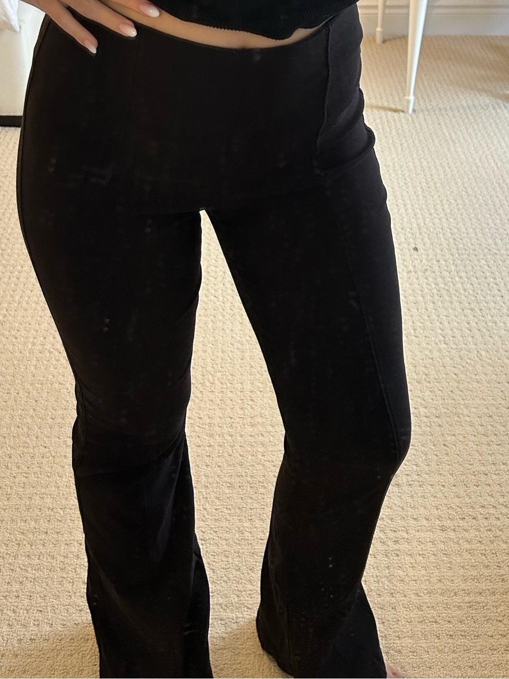 Garage Black High-Rise Boot Cut Pants